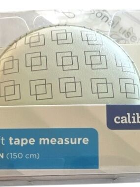Calibre cream geometric compact tape measure